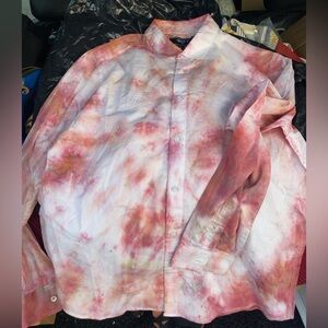 Tie-Dye Button-Up Shirt